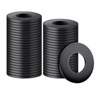 BOUMVID Rondelle Piatte M6 x 12 mm, 50 Pezzi Rondelle O Ring Nero, Rondella di Rotonda Distanziatore, Acciaio al Carbonio Rondella Metallo Distanziali per Riparazioni a Casa Viti Filettate