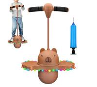 Bounce Ball For Kids - Capybara With Pump Handle | Children Jumping Ball Balance Board For Boys, Girls, Kindergarten, Elementary School, Home, Indoor, Outdoor Exercise, Christmas, And Birthday Fun