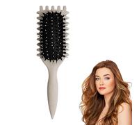 Bounce Curl Brush, spazzola per ricci, pettine per capelli con denti, strumenti per lo styling, spazzola per capelli ricci, spazzola per pettinare e modellare per le donne per ridurre il tiro (beige)