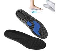 BounceBoost Insoles - Shock Absorption Insoles Arch Support Inserts - Running Shoes Replacement Insoles for Men Women (37-38,Black)