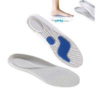 BounceBoost Insoles - Shock Absorption Insoles Arch Support Inserts - Running Shoes Replacement Insoles for Men Women (41-42,White)