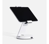 Bouncepad Eddy - Supporto per tablet e iPad | POS con chiusura di sicurezza | Compatibile con la maggior parte dei tablet da 7-13" | Supporto da scrivania per iPad in alluminio pressofuso | Bianco