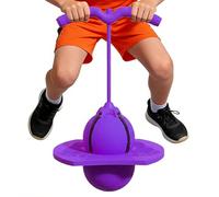 Bouncing Ball with Handle, Kids Jumping Ball with Pump and Easy Grip Handle, Durable Thick PVC Anti Slip Design, Hopper Balance Exercise Toy, for Kids Adults Indoor Outdoor Play Training Fitness