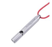 Boundless Voyage Fischietti di emergenza in titanio da campeggio con cordino forte per canottaggio, zaino in spalla, pesca, kayak, addestramento del cane, Ti9014O, 2 pezzi