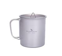 Boundless Voyage Outdoor 300ml 750ml 1100ml 1300ml 2900ml Titanium Pot with Lid Folding Bail Handle Camping Hiking Picnic Ultralight Portable Water Bottle Cup Mug Spork Set