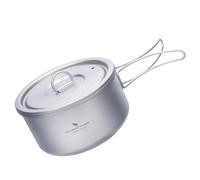 Boundless Voyage Vaso da campeggio in titanio per esterni, con manico pieghevole, 41 C