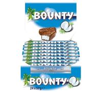 Bounty Barrette di Cioccolato Ripiene al Cocco e Coperta da Cioccolato al Latte - Pacco da 24 pezzi x 57 g, Vecchia versione
