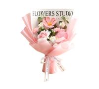 Bouquet all'uncinetto a lavorare a maglia gesang artificiale Fiori per le