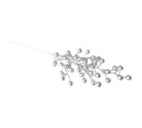 Bouquet cinese per camera da letto, decorazione per la casa, con frutti rossi dell'anno, decorazione floreale, bacche artificiali, per ufficio, 50 cm, oro e argento (4 rami, 48 bacche) (oro)
