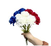 Bouquet da 28 cm, 10 garofani a stelo, resistenti ai raggi UV, non sbiadiscono, mini petali di garofano in seta, piante finte per sempre, per foto, decorazioni per la casa, feste e matrimoni (rosso