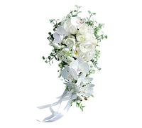 Bouquet da sposa a cascata artificiale per orchidea farfalla e cascata