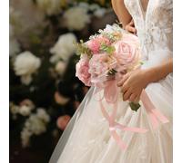 Bouquet da sposa con fiori ornamentali, composizione floreale, bouquet da sposa
