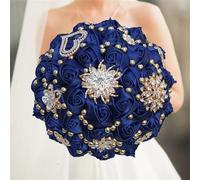 Bouquet da sposa fatto a mano Royal Wedding Bouquet per sposa damigella d'onore nastro fiori R17 15 CM