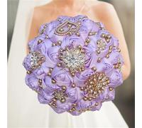 Bouquet da sposa fatto a mano Royal Wedding Bouquet per sposa damigella d'onore nastro fiori R4 20 cm