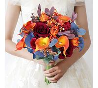 Bouquet da sposa, fiori artificiali, che tiene