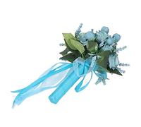 Bouquet da sposa simulazione rosa artificiale foglie verdi realistiche moderno elegante per chiesa decorazione domestica bouquet da sposa damigella d'onore fotografia puntelli festa ecologico