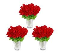 Bouquet di 144 rose finte Composizione floreale Inodore Bouquet di rose rosse