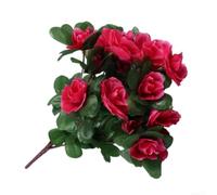 Bouquet di azalea artificiale realistico per centrotavola nuziale (magenta) | Plastica flessibile per stelo con filo di ferro, forma pieghevole, costruzione, facile da sistemare