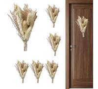 Bouquet di erba secca - Decorazione della tavola bohémien, fiori secchi con code di coniglio | Erba della pampa marrone e bianca, strumento di decorazione dell'erba della pampa artificiale, bouquet