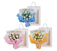 Bouquet di fiori all'uncinetto intrecciato a mano, bouquet di girasoli fatto a mano, bouquet completato per fidanzata, San Valentino