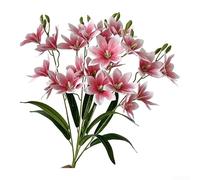 Bouquet di fiori artificiali a 5 teste per la decorazione di matrimoni e lo stile degli interni della casa, perfetto per aggiungere eleganza a camere da letto, salotti e luoghi per eventi (rosa scuro)