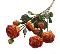 Bouquet di fiori artificiali a 9 teste per decorazione di matrimoni e uso domestico, stile rosato rosso per migliorare le aree interne (colore caramello)