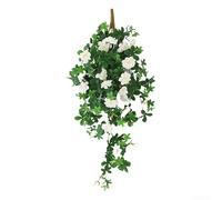Bouquet di fiori artificiali in rattan, alto 90 cm, decorazione floreale da appendere alla parete per soggiorno, balcone, matrimonio e giardino, a bassa manutenzione, decorazione per interni ed