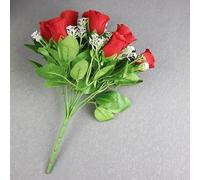 Bouquet di fiori artificiali in seta, 12 teste per la decorazione della | Materiale di seta ad alta simulazione, tocco realistico, petali delicati, imita perfettamente le rose vere