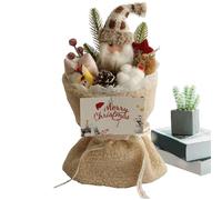 Bouquet Di Fiori Artificiali Per Il Natale - Decorazioni Per Feste Con Illuminazione,Bambola Rami Di Pino Artificiali Di Bacche Fiori Finti - Per La Casa L'Inverno Le Feste Il Matrimonio Compleanno