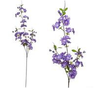 Bouquet di fiori di ciliegio, 95 cm, seta artificiale realistica (viola) | Realistico per il design dei fiori di ciliegio, consistenza del tessuto morbido, aspetto elegante naturale