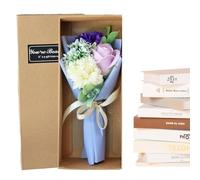 Bouquet di fiori di sapone profumato - Bouquet di di garofano profumato per sempre con scatola regalo, profumato di sapone da bagno per matrimoni, festa della mamma, anniversario, regalo di