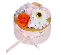 Bouquet di fiori di sapone profumato rosa fatto a mano con ingredienti vegetali