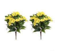 Bouquet di fiori in seta realistica per appartamento studio piccolo spazio decorativo finto balsamo composizione floreale per interni (giallo)