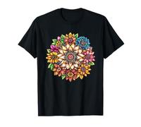 Bouquet di Fiori Mandala Girasole Margherite Boho Maglietta