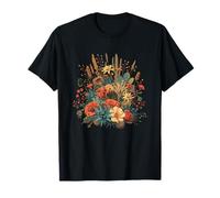 Bouquet di Fiori rustici Colorati Giardino Selvatico Maglietta