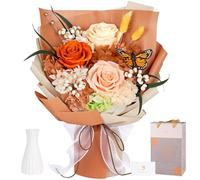 Bouquet di Fiori Stabilizzati con Farfalla - 3 Rose e Fiori in Consegna, Rose Vere a Lunga Durata, Rose Eterne regalo per Fidanzata, Moglie e Mamma per Compleanno, Anniversario e San Valentino