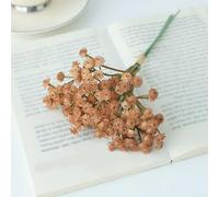 Bouquet di gipsofila artificiali, 1 confezione da 1 fiori finti colorati per la decorazione della casa, eleganza duratura, nessuna manutenzione necessaria per tutte le stanze e le occasioni (marrone