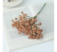 Bouquet di gipsofila artificiali, 1 confezione da 1 fiori finti colorati per la decorazione della casa, eleganza duratura, nessuna manutenzione necessaria per tutte le stanze e le occasioni (marrone