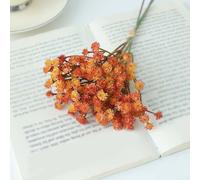 Bouquet di gipsofila artificiali, 1 confezione da 1 fiori finti colorati per la decorazione della casa, eleganza duratura, nessuna manutenzione necessaria per tutte le stanze e le occasioni (arancione