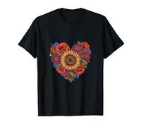 Bouquet di Girasole con Papaveri Dalie e Fiordalisi Maglietta