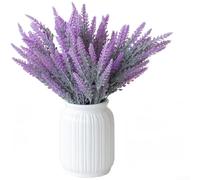 Bouquet di lavanda artificiale con design a 5 rami per ricevimenti di nozze, hotel, reception e oggetti di scena per studio (C)