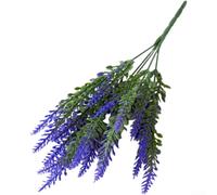 Bouquet di lavanda artificiale con design a 5 rami per ricevimenti di nozze, hotel, reception e oggetti di scena per studio (L)