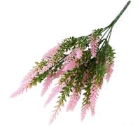 Bouquet di lavanda artificiale con design a 5 rami per ricevimenti di nozze, hotel, reception e oggetti di scena (J)