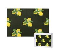 Bouquet di limoni con rami e gigli neri,Puzzle in legno da 1000 pezzi per famiglie, puzzle per adulti e adolescenti