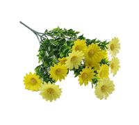 Bouquet di margherite artificiali, in seta, cimitero, margherite, in plastica sintetica, da appendere alla finestra, alla casa, al tavolo, centrotavola, decorazione, doppio segno di felicità (giallo,