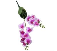 Bouquet di orchidee farfalle artificiali da 50 cm, con orchidee falene realistiche, per bouquet da sposa, feste, interni ed esterni, decorazione per la casa ed eventi composizioni floreali (viola