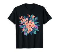 Bouquet di Orchidee Pastello con Fiori Tropicali della Giungla Maglietta