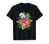 Bouquet di Orchidee Tropicali hawaiane di Ibisco Maglietta