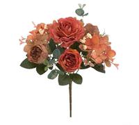 Bouquet di peonie in seta per matrimoni, giardini di casa e disegni floreali creativi (autunno)