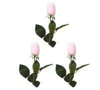 Bouquet di rose artificiali in seta, 3 steli, realistiche, decorazione per casa, tavolo, centrotavola, vaso, decorazione di lunga durata, facile da pulire (polvere poco profonda)